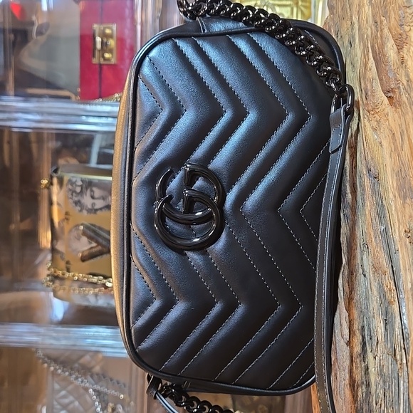 GUCCI GG Marmont Shoulder/Crossbody Black Leather/Hardware - COA included - Picture 3 of 16